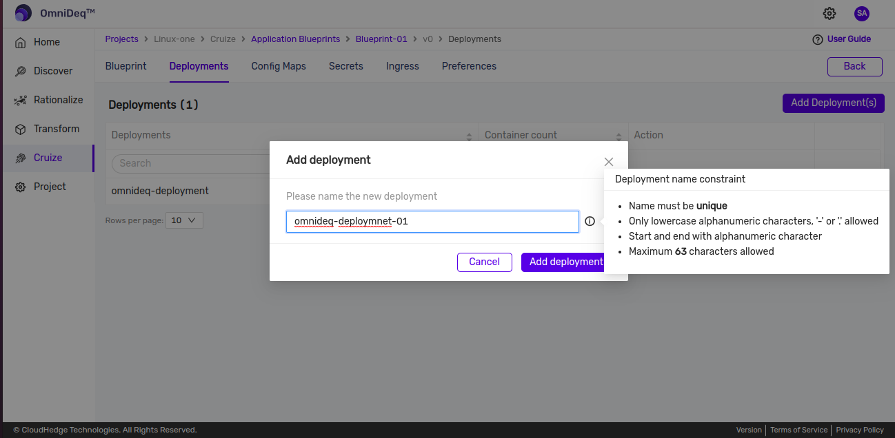 Cruize deployments