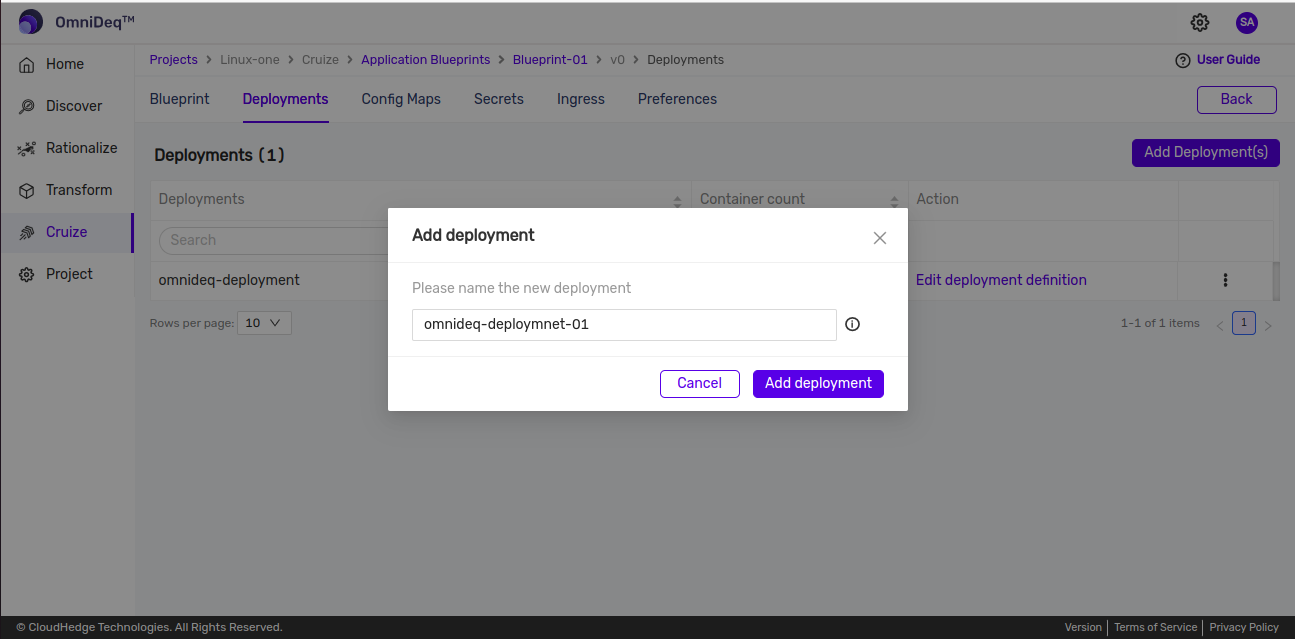 Cruize deployments