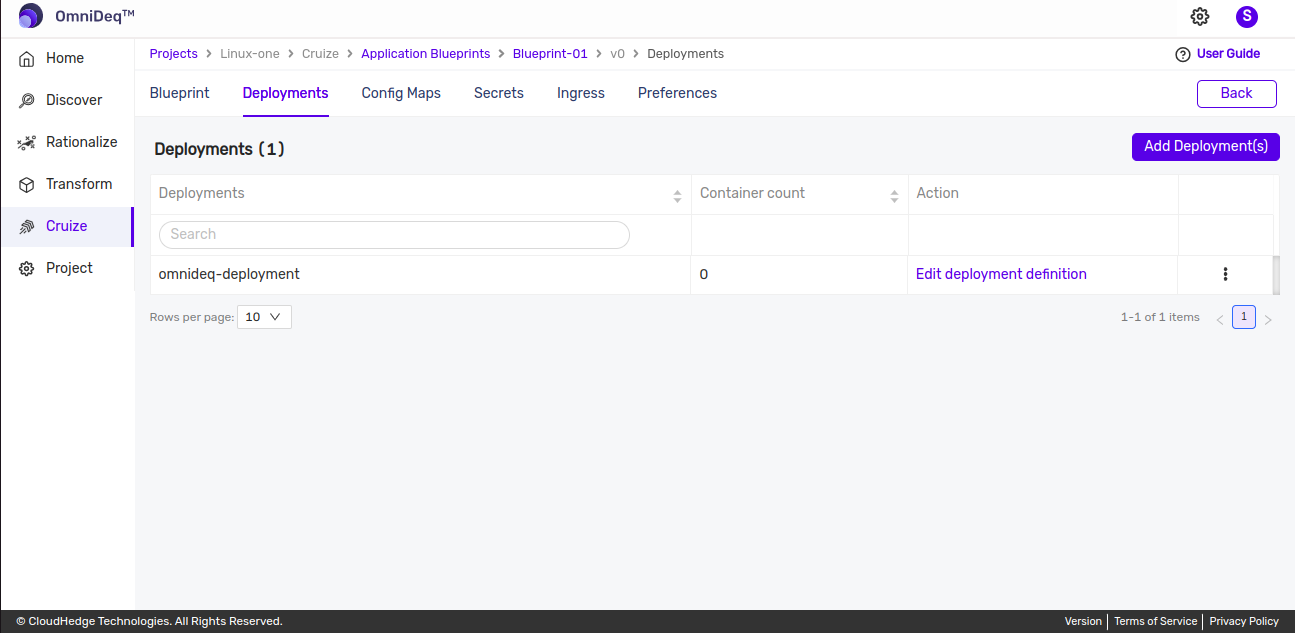 Cruize deployments