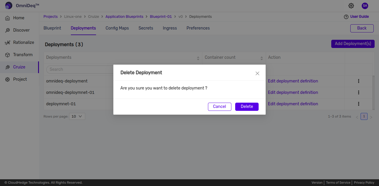 Cruize deployments