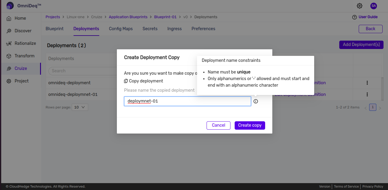 Cruize deployments