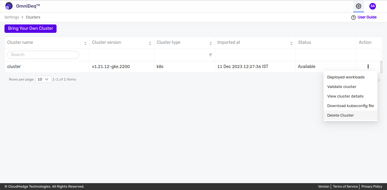 cluster-delete-menu