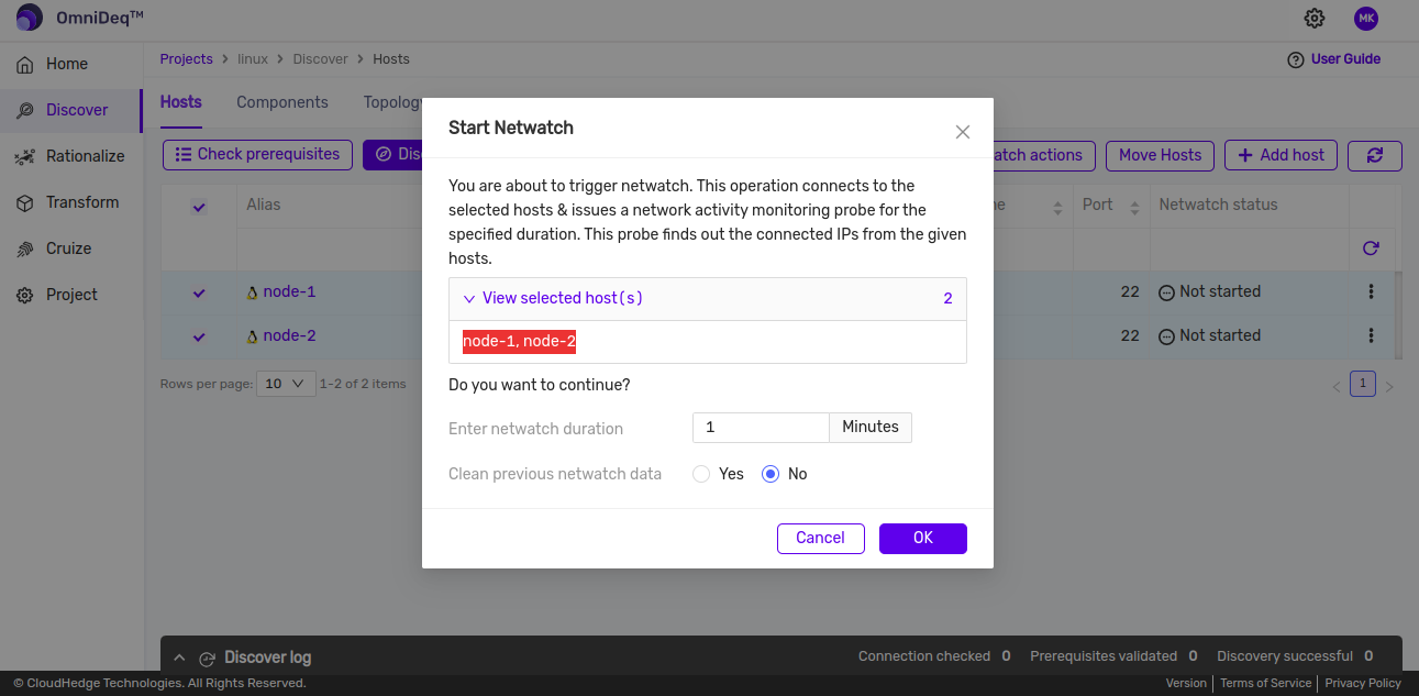 Selected hosts
