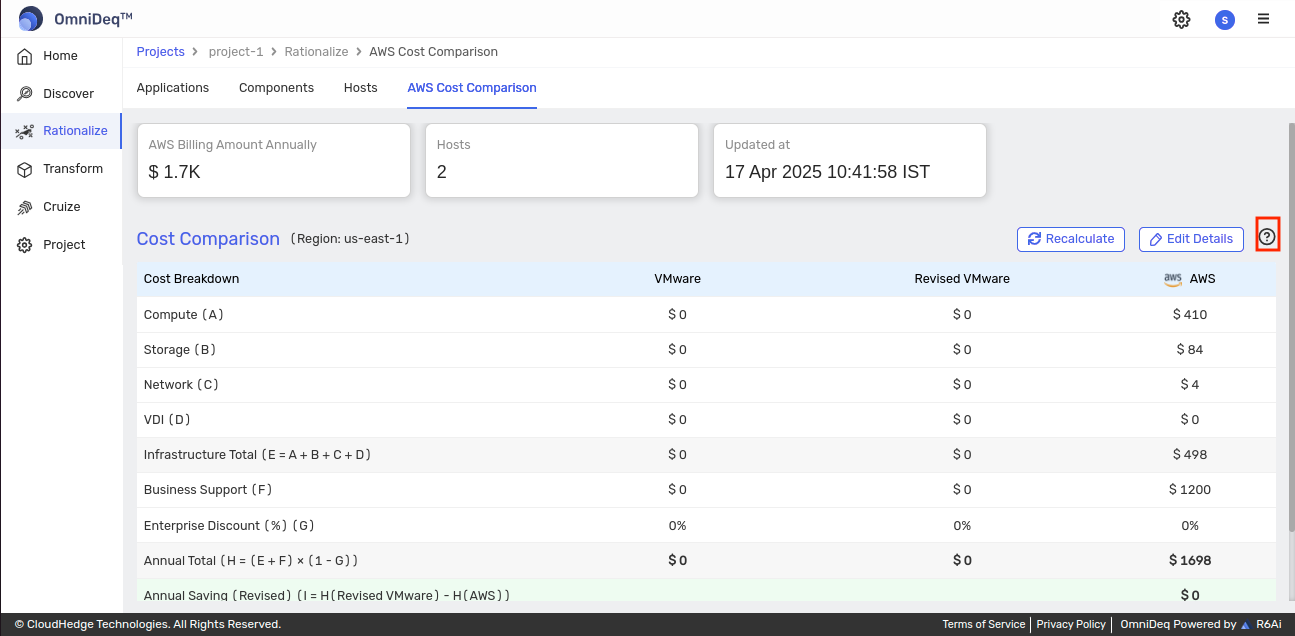 Cost-get-estimation-approach