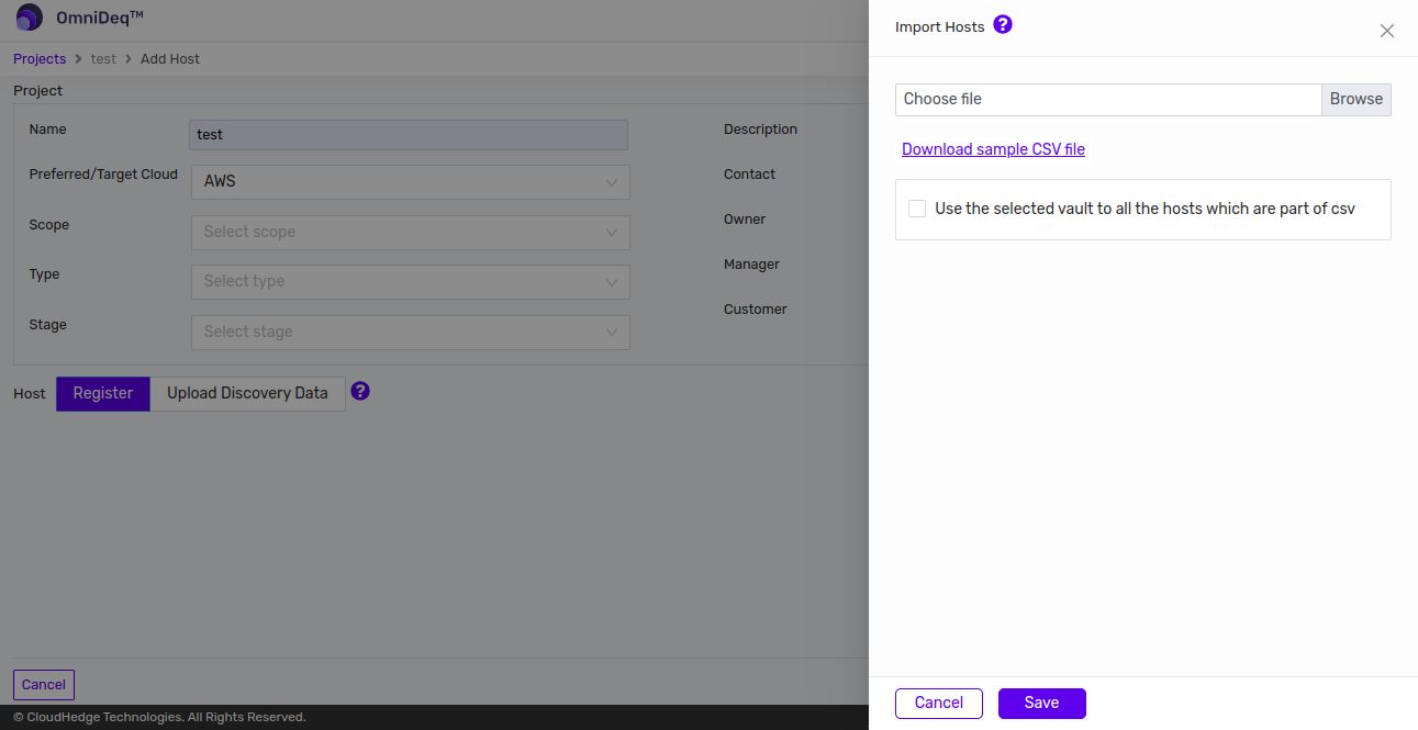 Import Host CSV