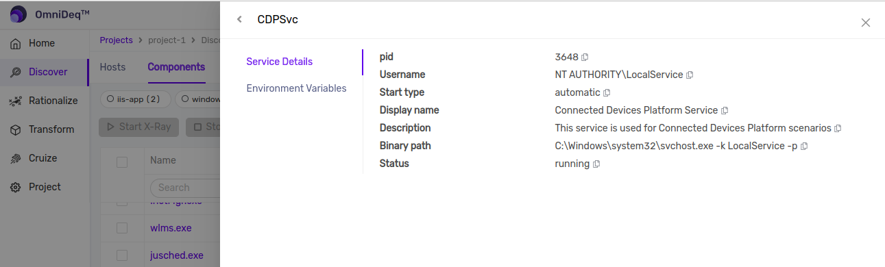 Windows Service Details