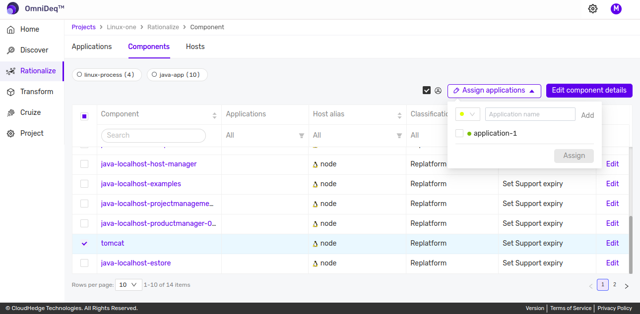 Click Assign Process