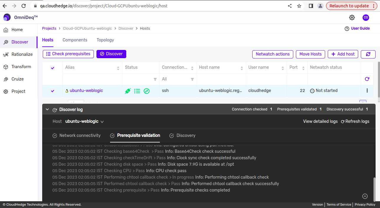Discover Pre-requisites