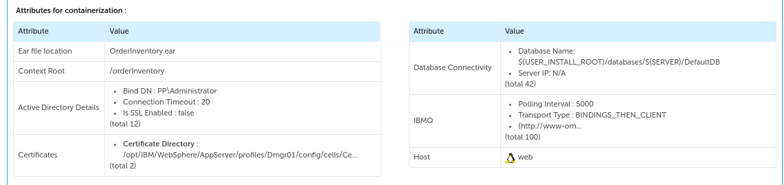 Attributes for containerization