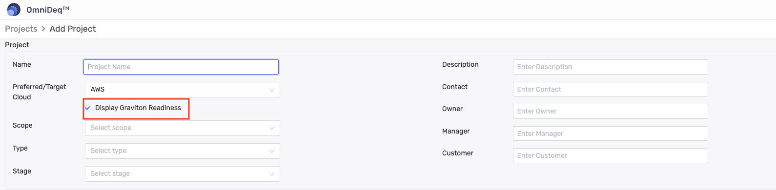 New Project Enable