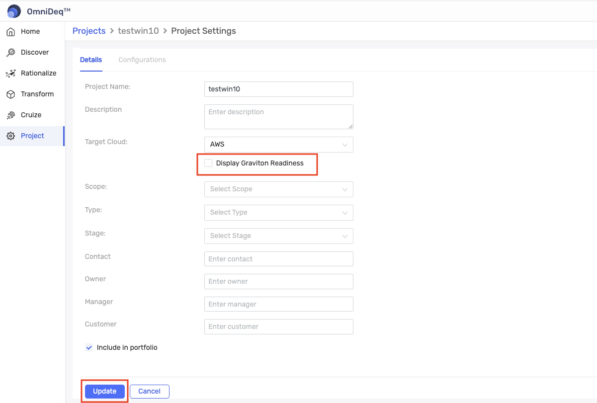 Existing Project Update