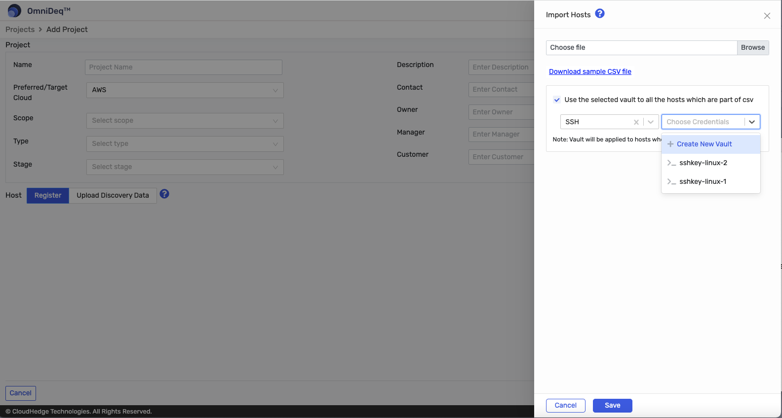 Import Host CSV