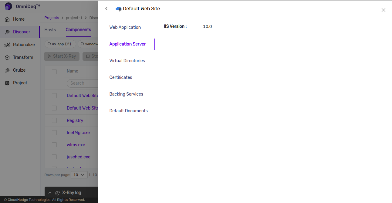 Application Server Details
