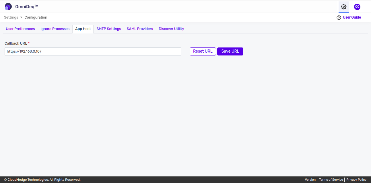 Host URL