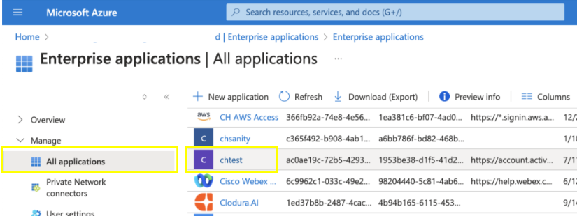 azure-list-apps