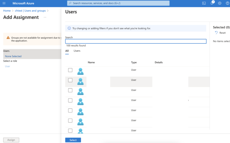azure-select-user