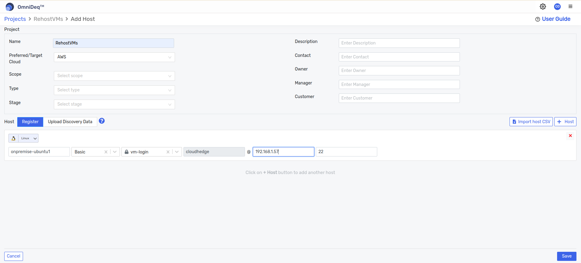 Add VMs