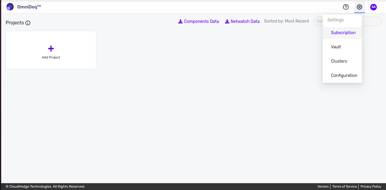 subscription submenu
