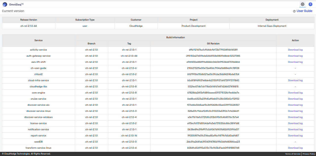service logs